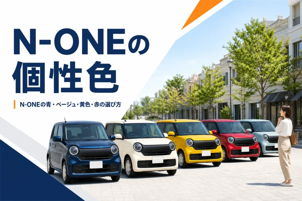 N-ONEの個性的なボディカラーの選び方を示すアイキャッチ