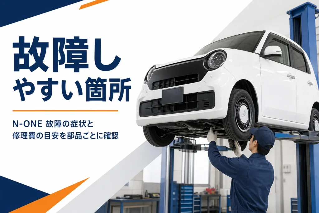 整備工場で点検を受ける軽自動車のイメージ