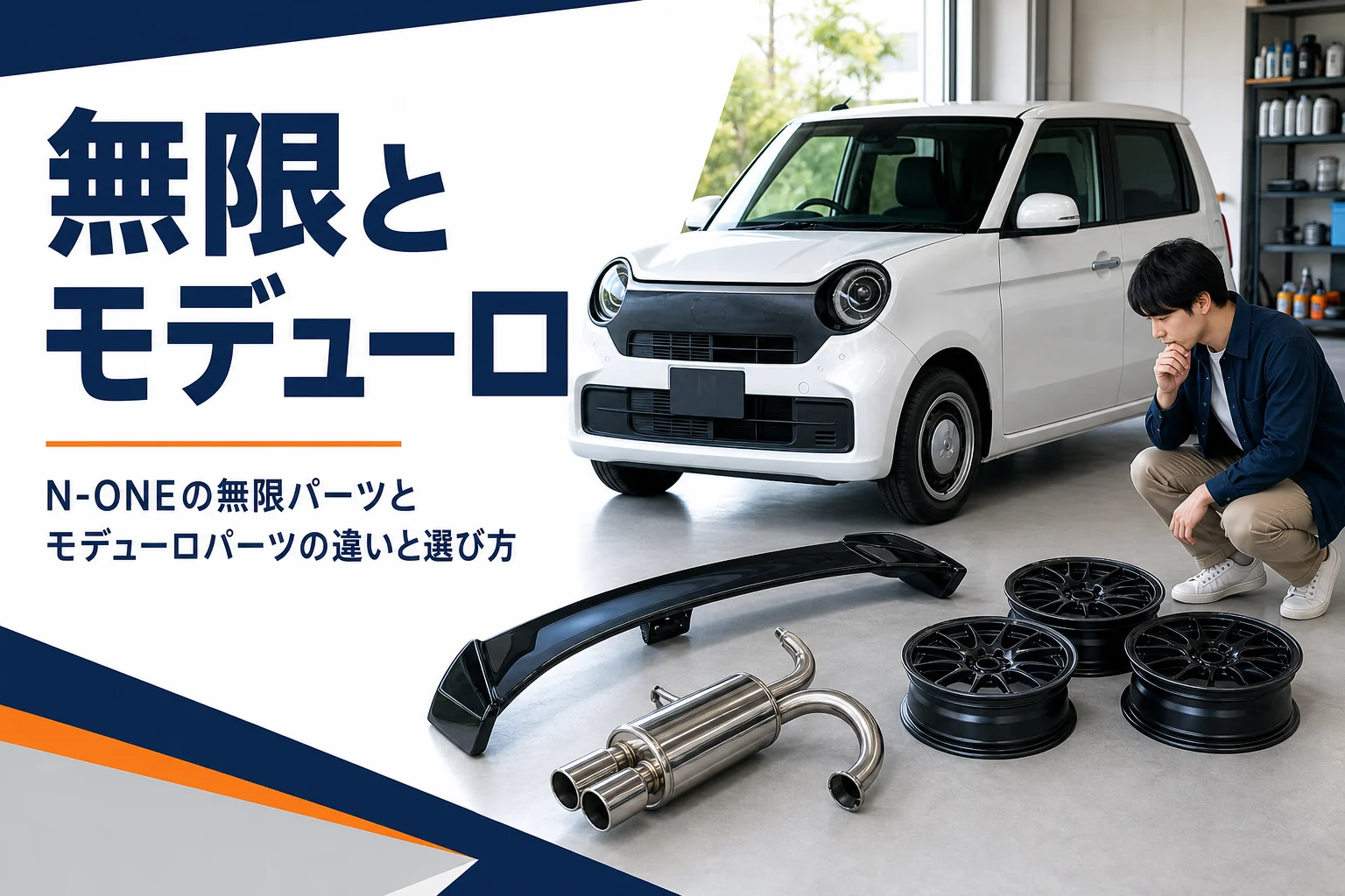 N-ONEのカスタムパーツの選び方を示すアイキャッチ