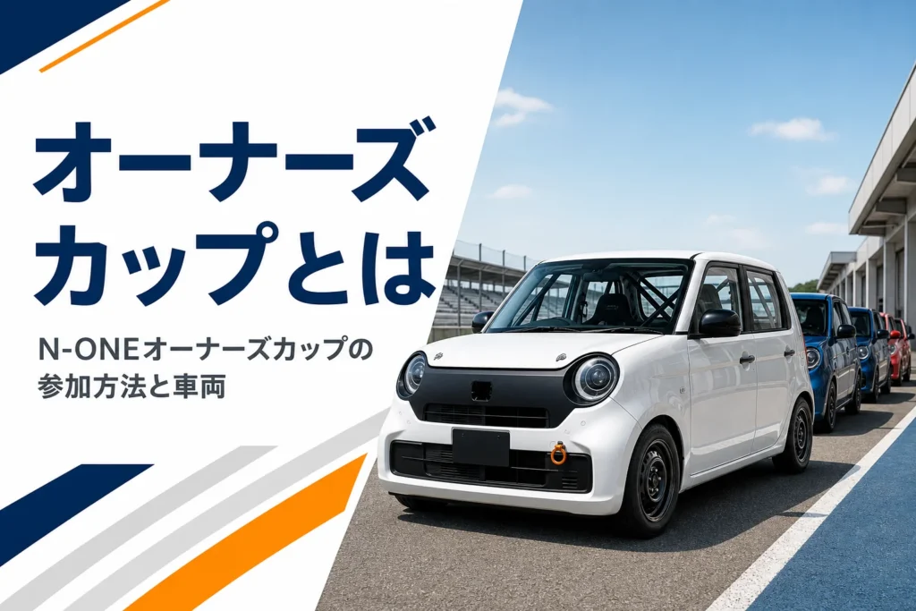 サーキットに並ぶN-ONEのレース車両のイメージ