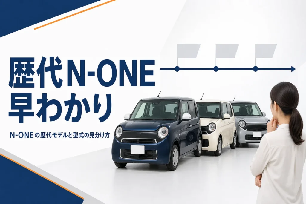 N-ONEの歴代モデルと型式を紹介するアイキャッチ