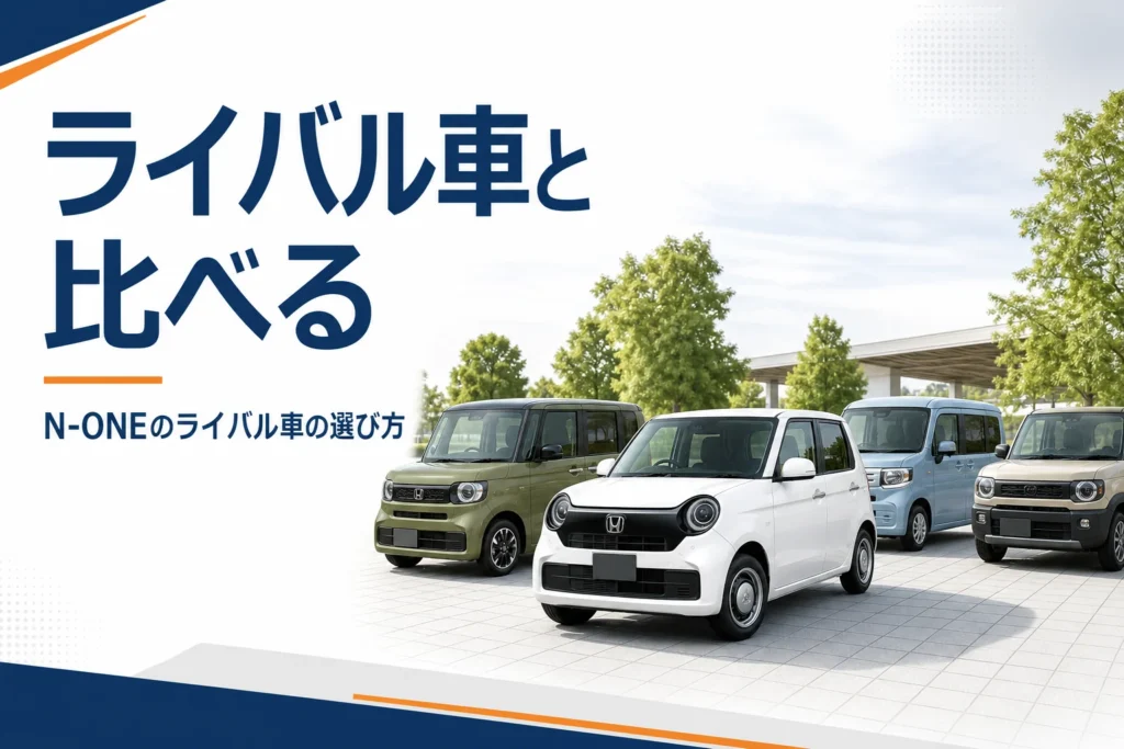 N-ONEとライバル車の比較を紹介するアイキャッチ