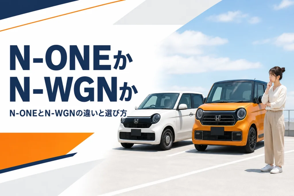 N-ONEとN-WGNの違いを比べるアイキャッチ