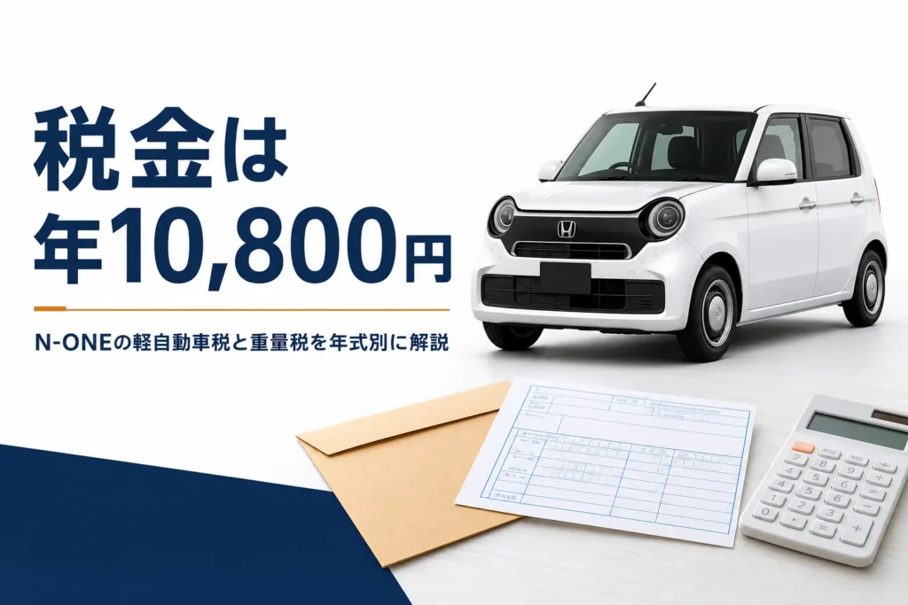 N-ONEの軽自動車税と重量税を解説する記事のアイキャッチ