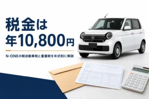 N-ONEの軽自動車税と重量税を解説する記事のアイキャッチ
